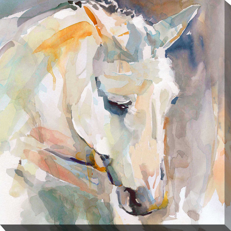 «Beautiful Contemplation» par Carol Robinson - Peinture, Toile tendue, H 18 po x l 18 po x P 1 po