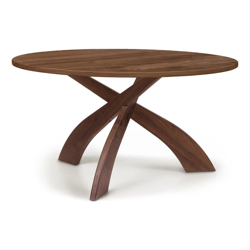 Entwine Chat Tables - Round Fixed Top Table, 48" Round, Natural Walnut