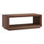 Table basse de 47,5 po de large avec tablette inférieure ouverte - Table de centre scandinave en bois de noyer satiné pour le salon | Evie-551904030