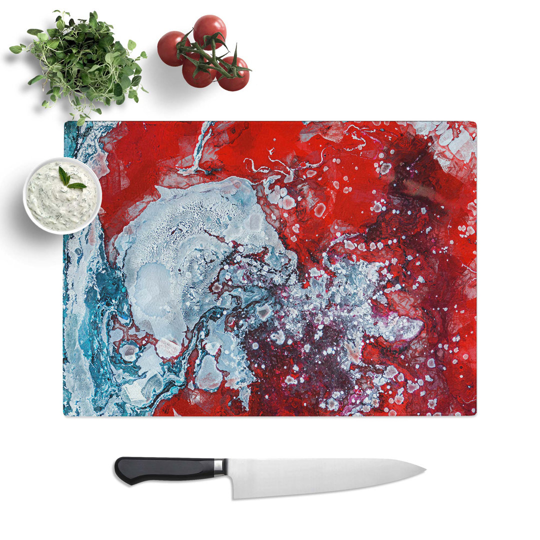 Tempered Glass Wild Life in Abstract Chopping Board