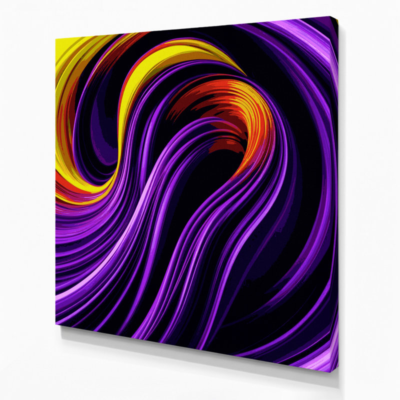 Gradient Abstract 88, impression sur toile mauve, H 8 po x l 8 po
