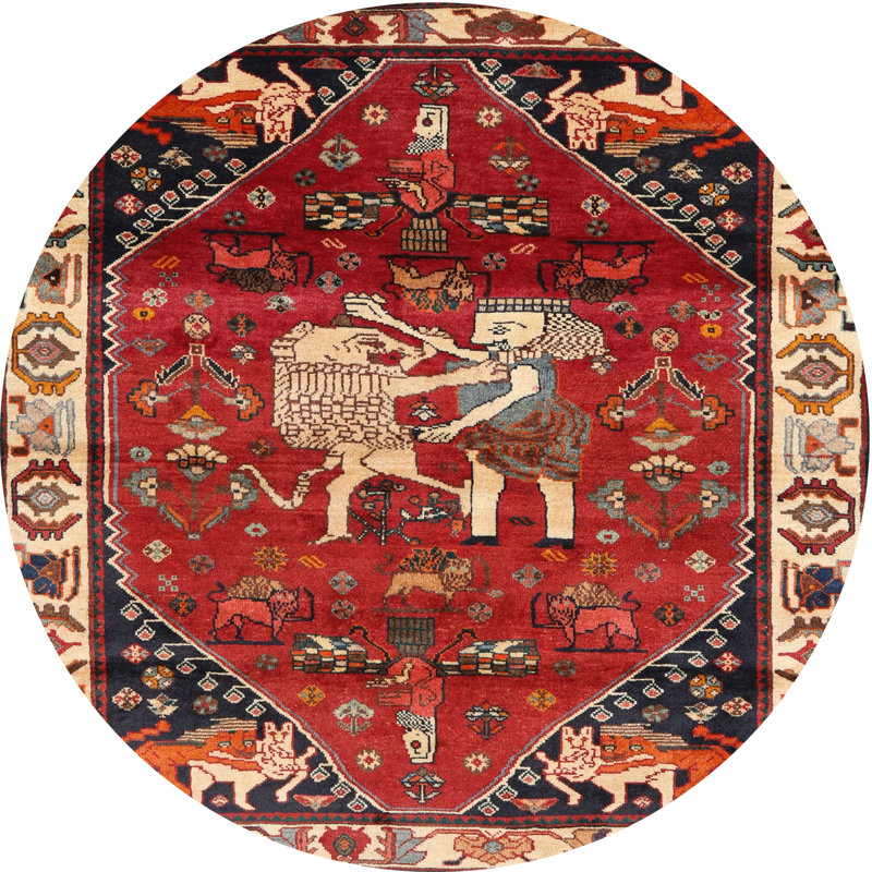 Oriental Indoor Rug, Round 4'