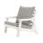 All-Weather Outdoor Single Sofa With Cushion, White/Grey