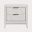 Table de chevet à finition blanche antique avec tiroirs, meubles de chambre à coucher modernes, 1 pièce