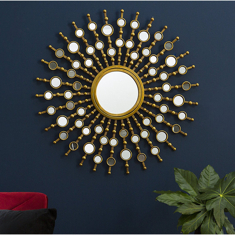 Velmanikandan Metal Flat Wall Mirror