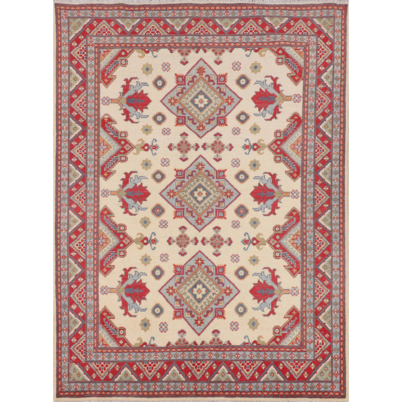 Tapis oriental ivoire Kazak 5