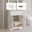 Meuble-lavabo de salle de bain 24 po avec lavabo à double porte en bois, meuble-lavabo autoportant avec lavabo en céramique, blanc-1954998917-1954998920