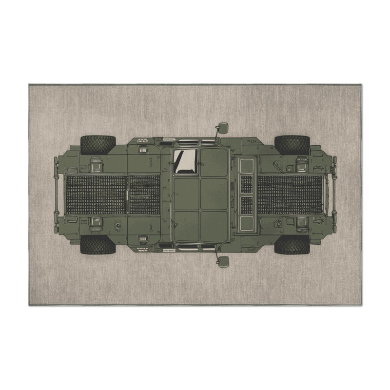 Tapis intérieur et extérieur gris Transport, Rectangulaire 2 pi x 3 pi
