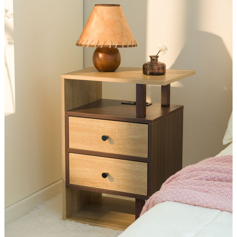 Table de chevet 2 tiroirs Iniya