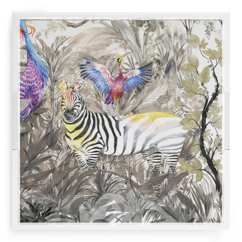 Arcadia Zebra Acrylic Square Decorative Tray, 18"W x 18"D x 2"H