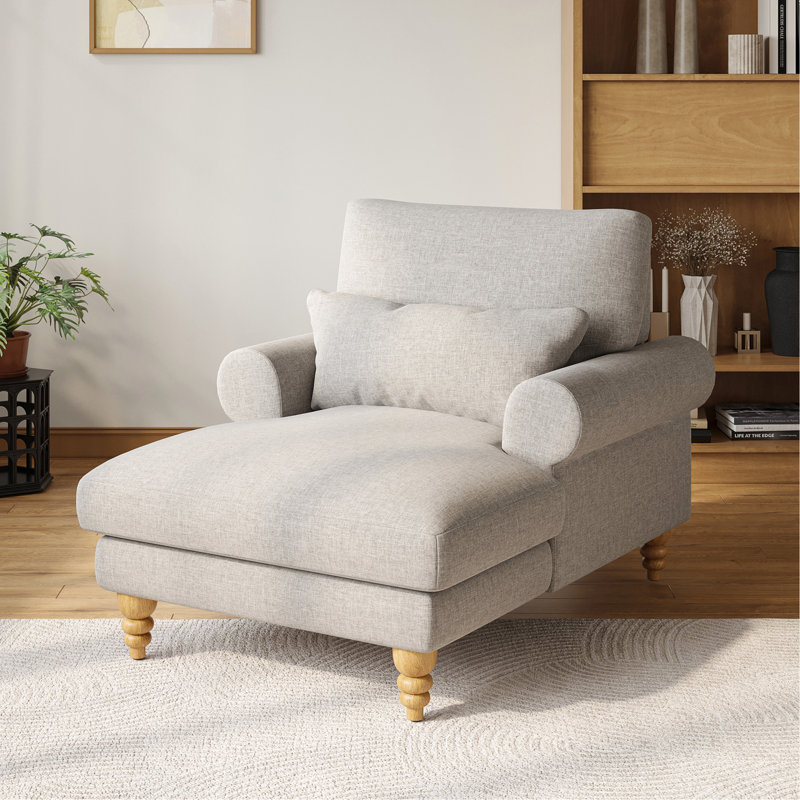 Chaise longue rembourrée avec dossier réglable