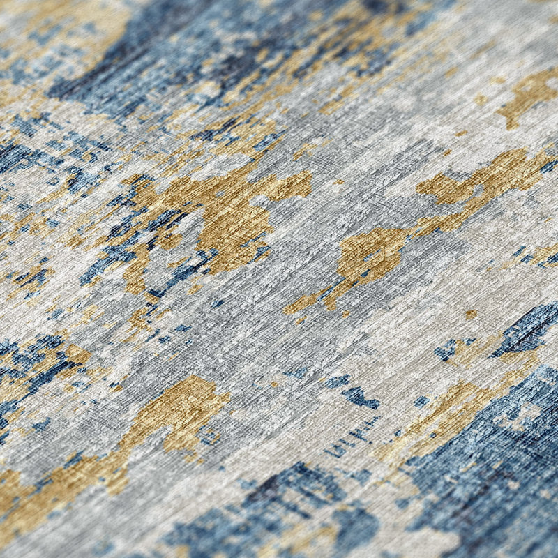 Cumbernauld Washable Abstract Indoor / Outdoor Rug, Rectangle 8' x 10'