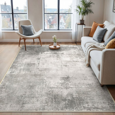 Abstract Machine Printed Area Rug