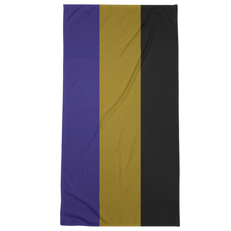 Beach Towel, Black/Blue
