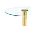 Table basse ronde en verre trempé de 27,5 pouces de diamètre. 17,7 pouces de haut-801011610