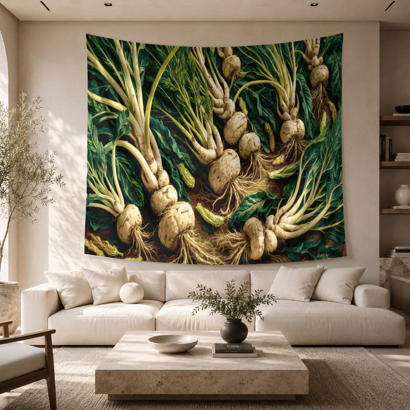 Tapisserie murale légumes Arracacha, 68 po x 80 po