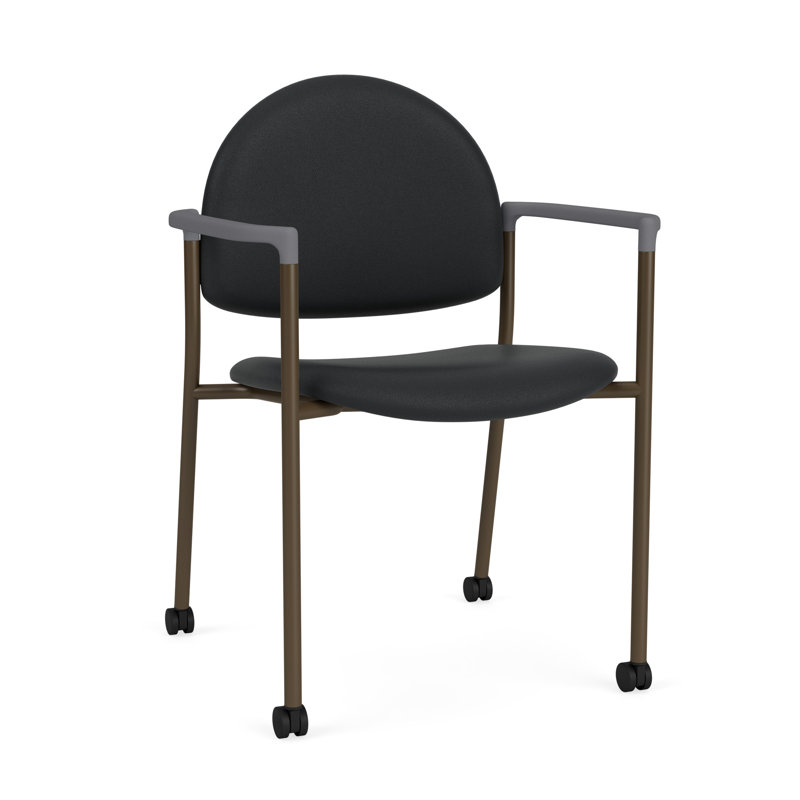 Chaise d'invité à chat avec roulettes, Bronze, Modena Graphite