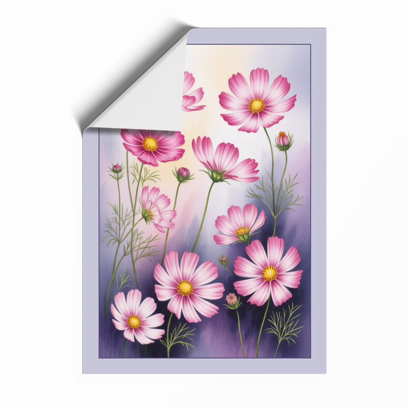 Twilight Cosmos Garden Botanical - Print, Unframed, A1 - 84.1 x 59.4 cm