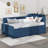 Twin Size Bed Frame Corduroy Upholstered Bed Frame With 2 Storage Drawers-1758034609