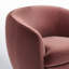 Fauteuil demi-tonneau pivotant rembourré Marcy-1452363286