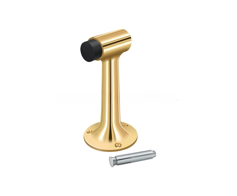 Deltana DSF600CR003 Floor Mount, 6" Bumper, HD, Solid Brass in PVD Polished Brass, PVD Polished Brass