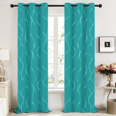 Kellda Thermal Room Darkening Polyester Curtain Panels