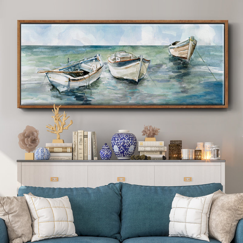 Caught at Low Tide II- Framed Canvas