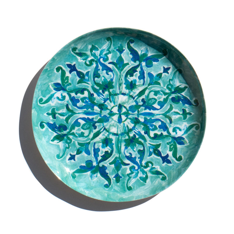 Assiette à salade en mélamine Côte d'azur NewWave - bleu sarcelle - 8,5 po