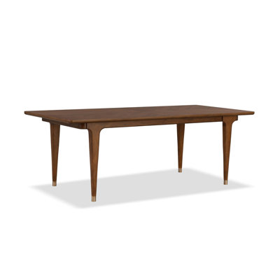 81.6" W Mid-Century Modern Rectangular Dining Table, Walnut