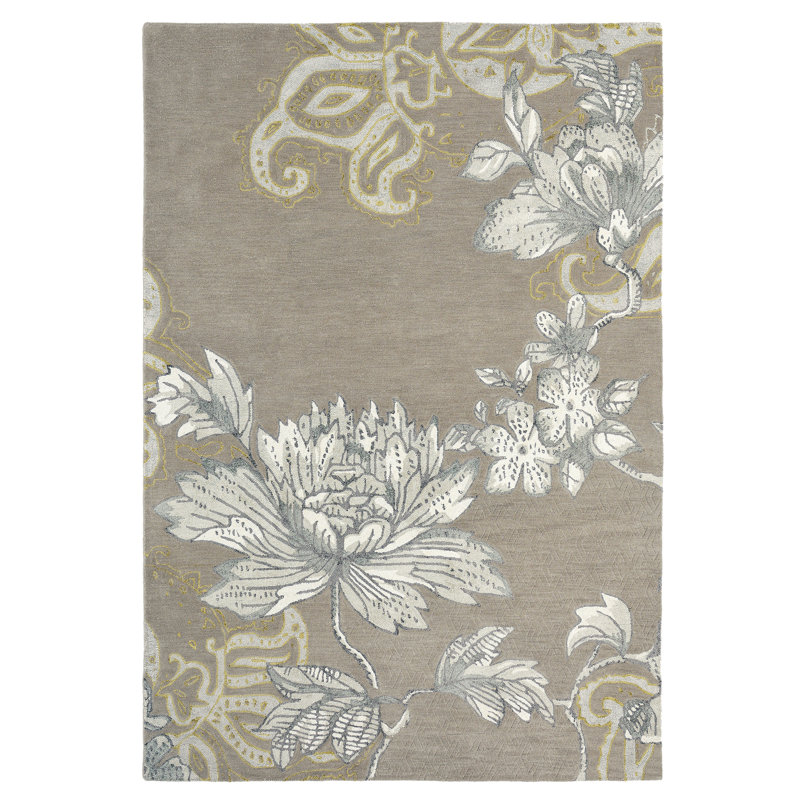 Hand Tufted Area Rug in Gray/White, Rectangle 8'2" x 11'6"