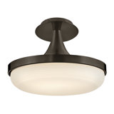 Luminaire suspendu convertible à DEL Elsa avec verre opale intégré