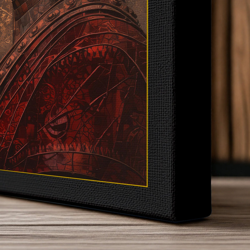 Buddha in Contemplation Japandi - Wrapped Canvas, 18x12 - 45.7 x 30.5 cm, Black Border