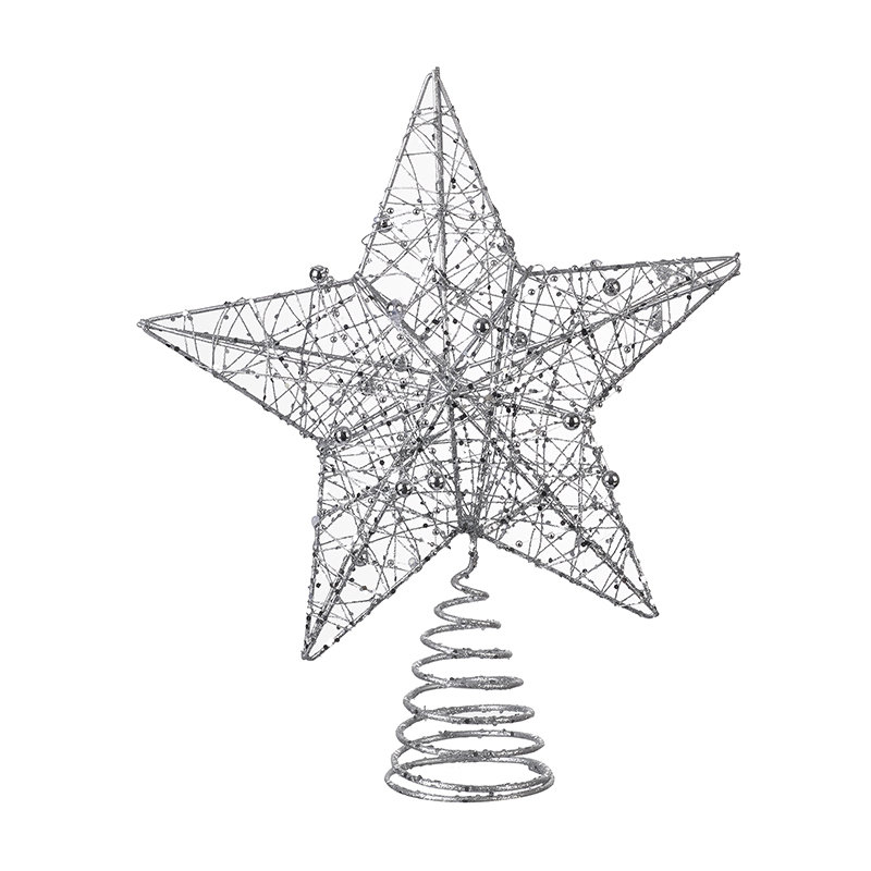 29cm Metal Astrology & Stars Tree Topper, Silver