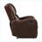 Recliners, Walnut Brown Faux Leather Reclining Chair with Solid Wood Frame | Living Room Seating | Walnut Brown | Solid Wood-1481697300