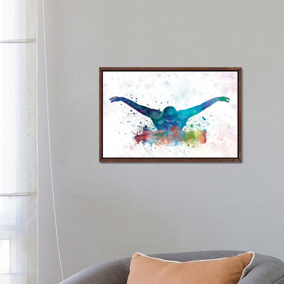 Swimming Silhouette II by Paul Rommer - Painting on Canvas