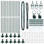 Vidaxl Fence Posts With Base Plates 13 Pcs Diameter32mm Galvanised Steel-114619061-114619068