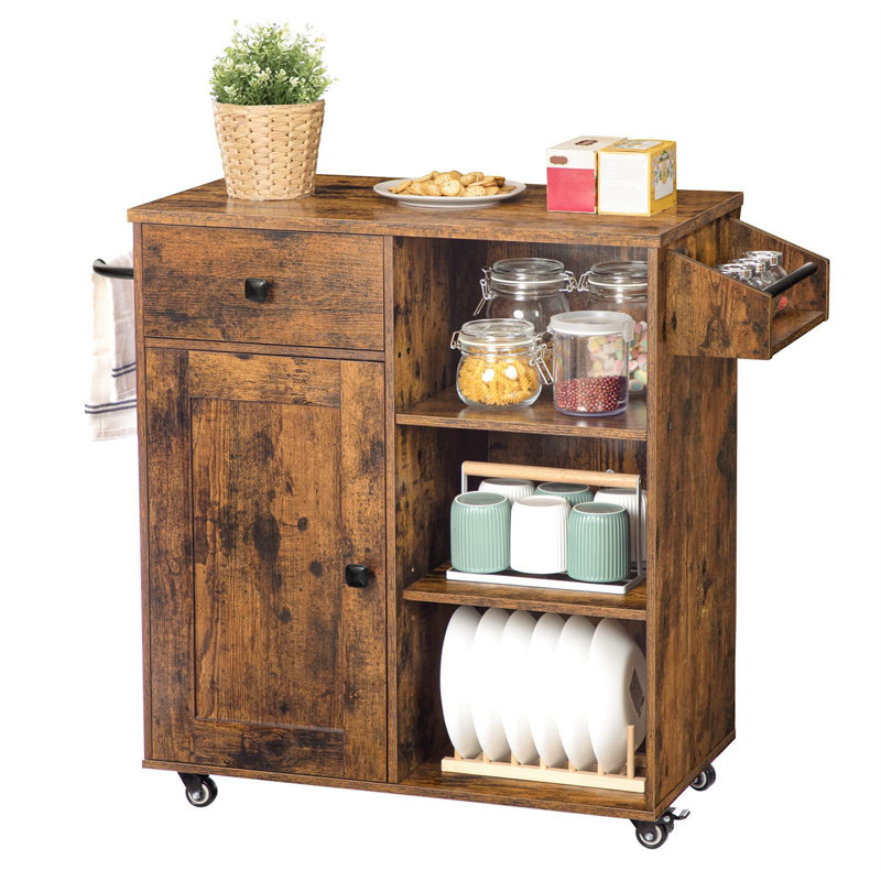 Îlot de cuisine 28 po avec rangement Cliffside, Brown/Black