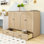Armoire-lit escamotable 1 tiroir avec station de charge USB et prise