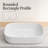 Oval Ceramic Vessel Sink, Glossy White, Above-Counter