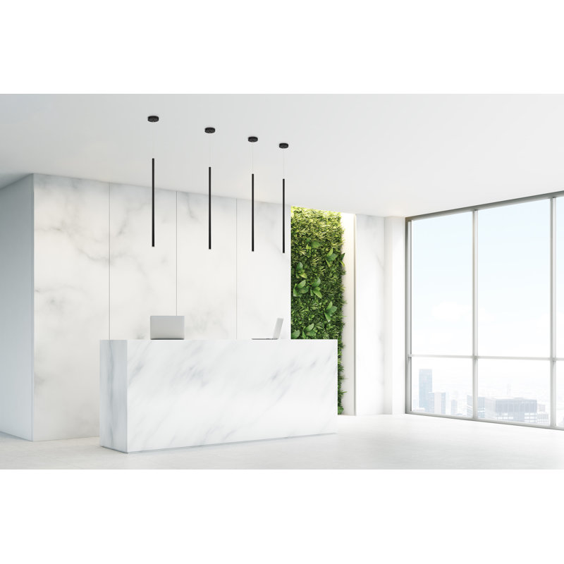 Navada 1 - Light LED Single Pendant, Nickel, Large ( 36" H x 1" W x 1" D )