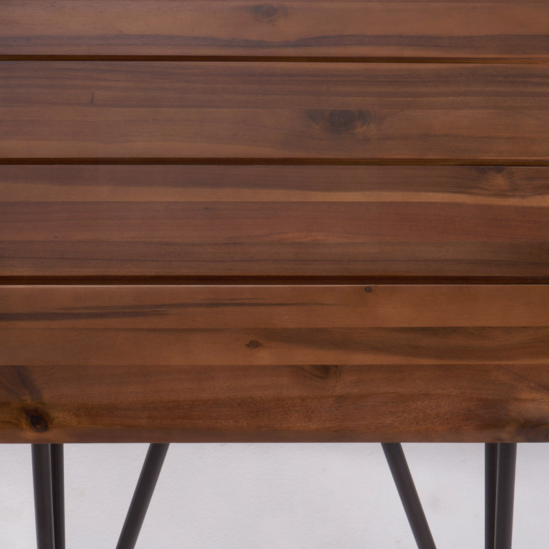 Table d'appoint industrielle Zion en bois et métal