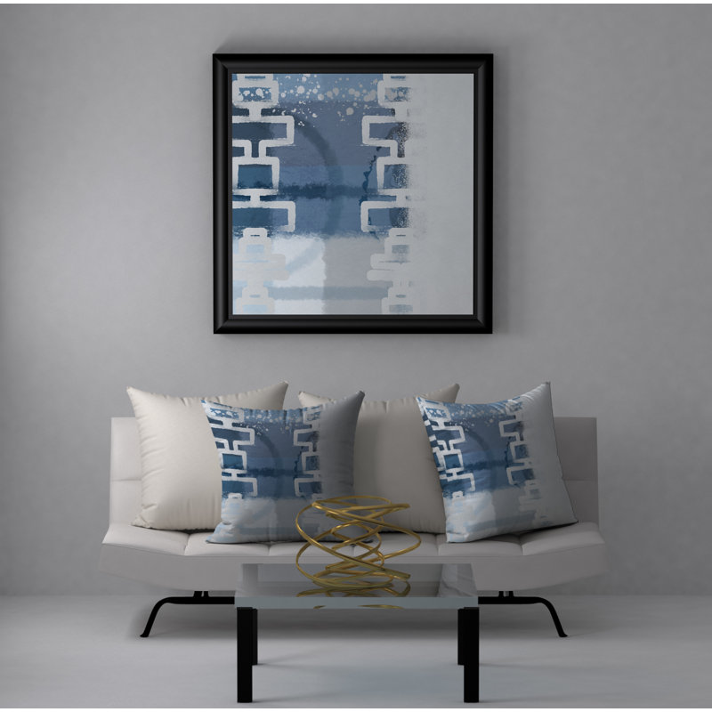 Abstract Throw Pillow, 24" H x 24" W