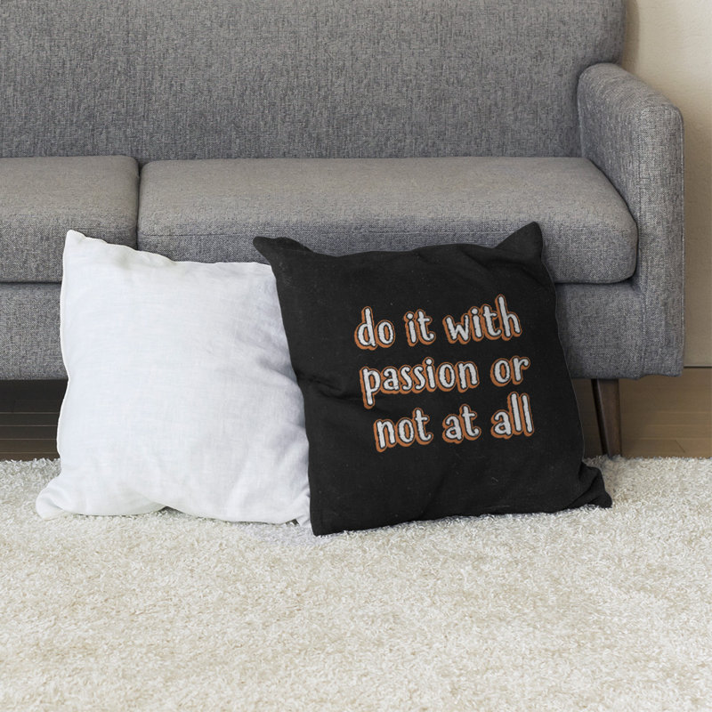 Coussin de sol inspiration passion, H 28 po x l 28 po, Orange