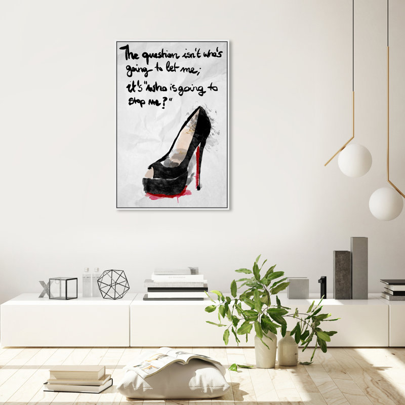 «Who's Going to Stop Me», impression sur toile, H 30 po x l 45 po, Cadre blanc