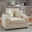 Corduroy Upholstered Chaise Lounge Sofa with Handrail Storage Movable Ottoman-785755284