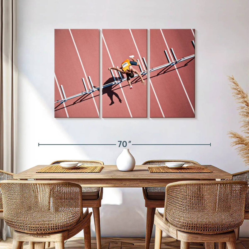 Sireci Jumping On Hurdle, 36" H x 57" W