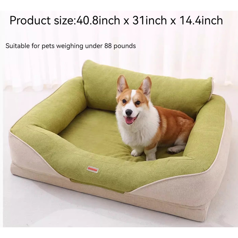 Cotton Pet Bed, 40.8" W x 31" D x 14.4" H