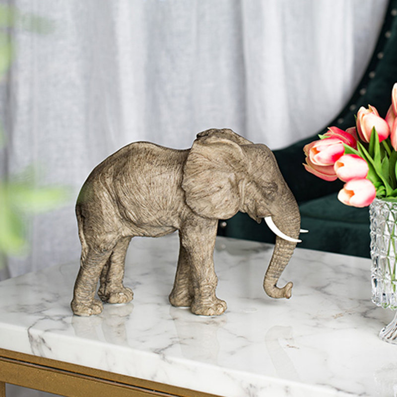 Accent d'éléphant en polyrésine tai, marche