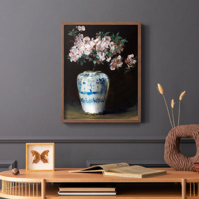 Pink Azalea Framed Print - Solid Wood
