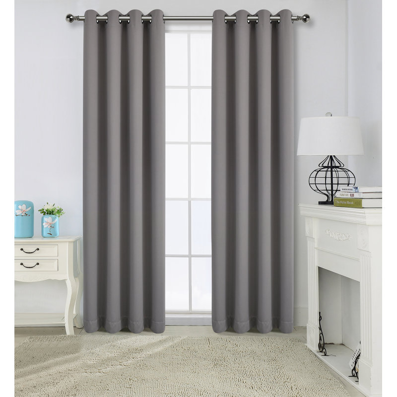 Fet Curtain Pair, 50" x 90", Charcoal
